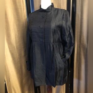 AB Studio Black Rayon Elegant Jacket
